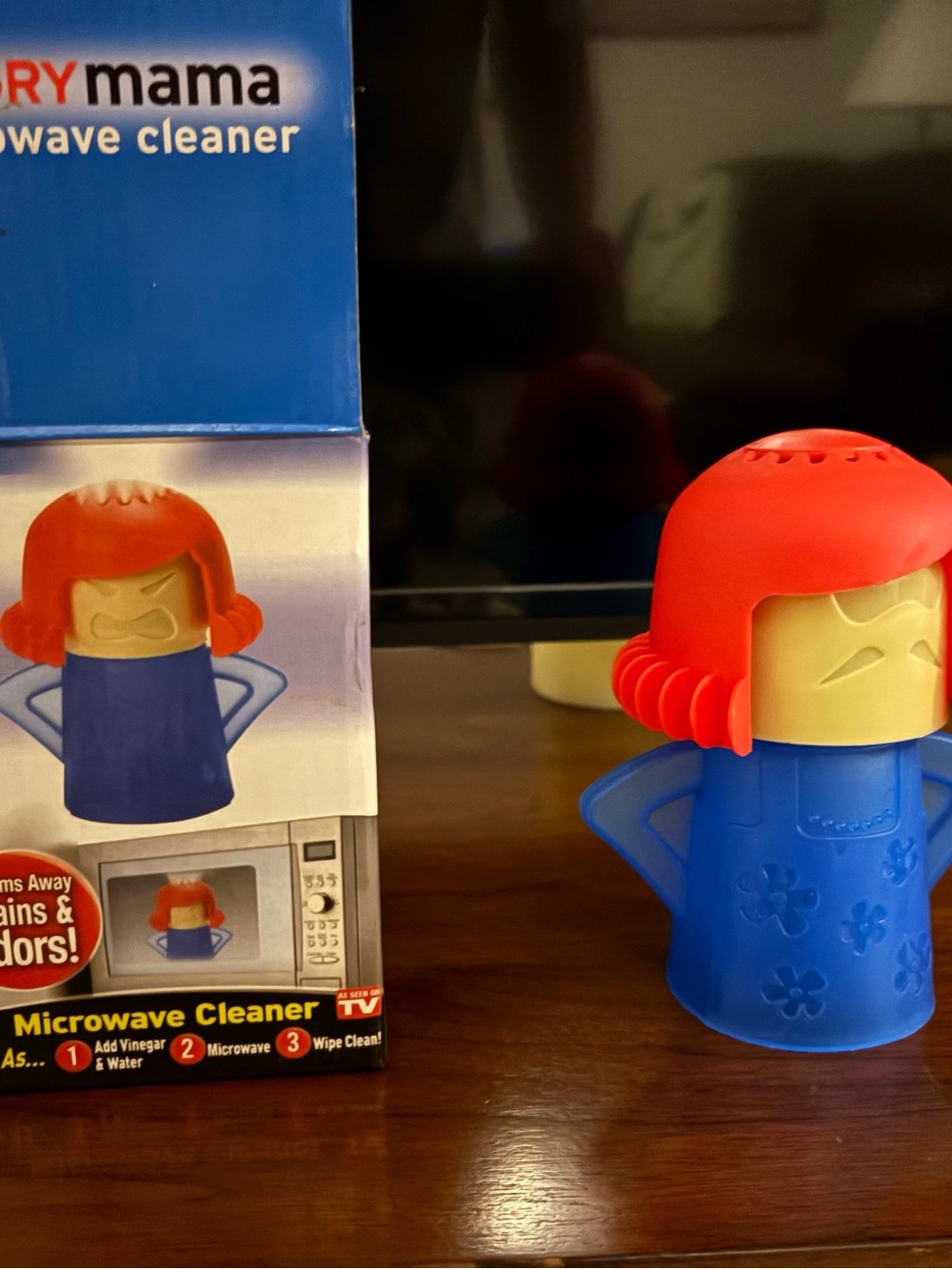 Busy Mama Microwave Cleaner - Blue & Red Kids Toy Style Steam Cleaner